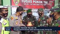 Polsek Panakukang Beri Kejutan Ulang Tahun TNI Ke-75
