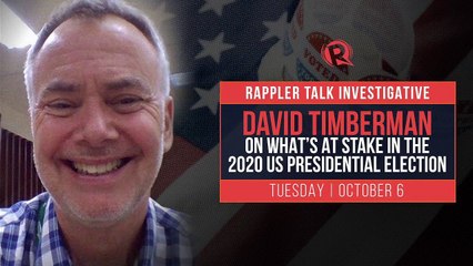 Rappler Talk: David Timberman on what’s at stake in the 2020 US presidential election