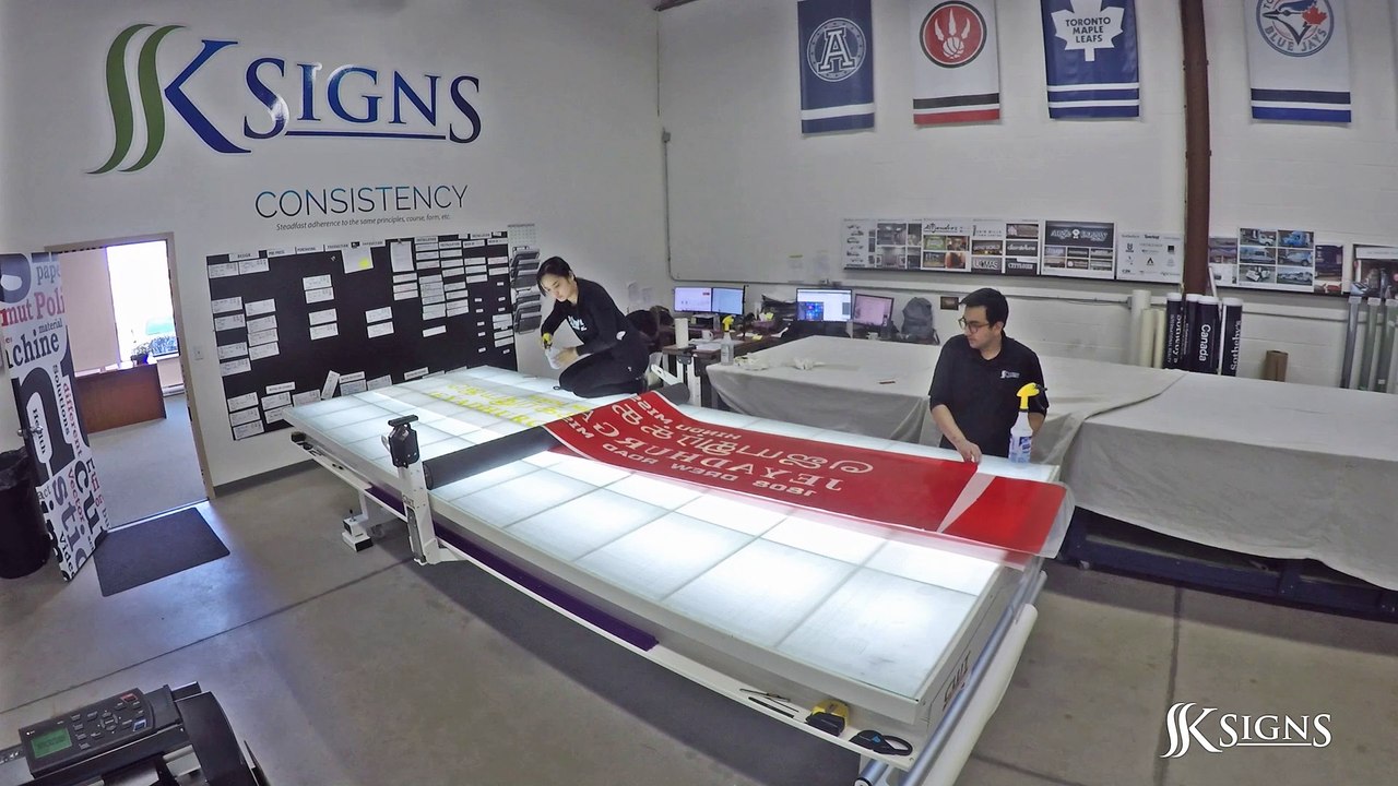 Producing the face for a light box in Mississauga