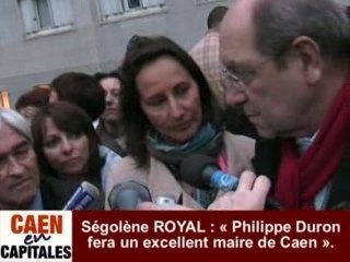 Ségolène Royal : "Philippe Duron fera un excellent maire"