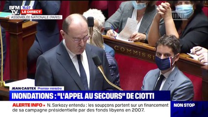 Crues: Jean Castex déplore "un bilan humain déjà très lourd"