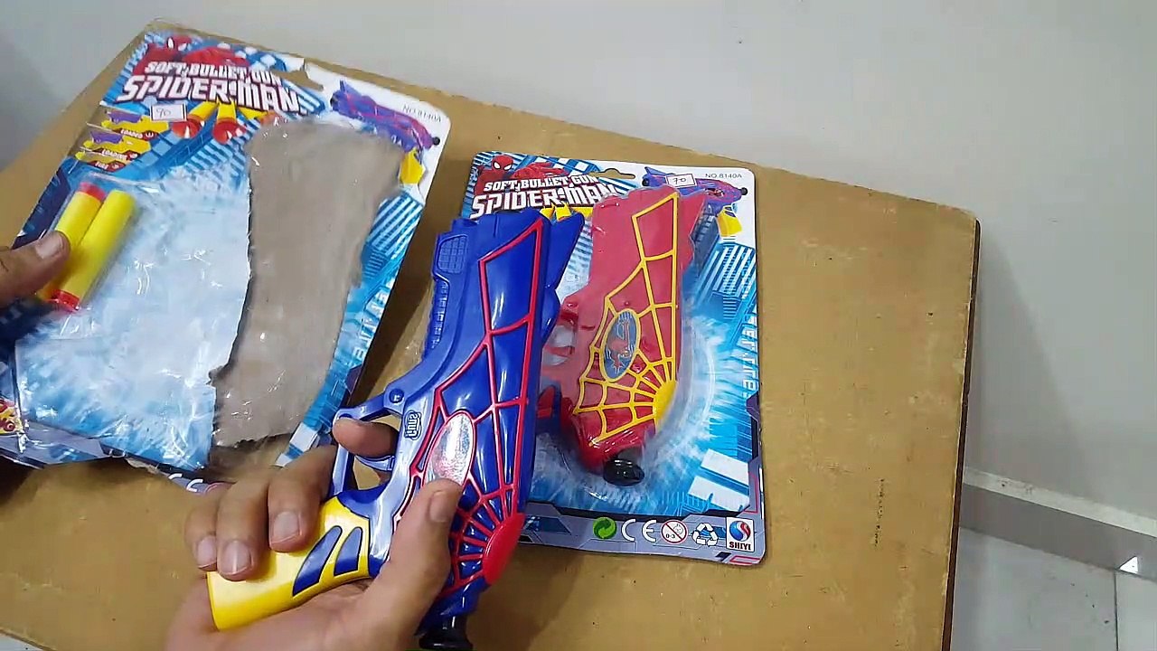 Unboxing and review of Soft Bullet Spiderman toy Gun for kids gift
