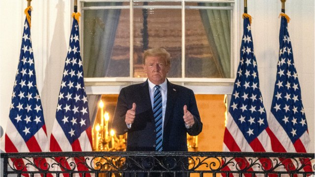 Trump Appears Struggling To Breathe At White House