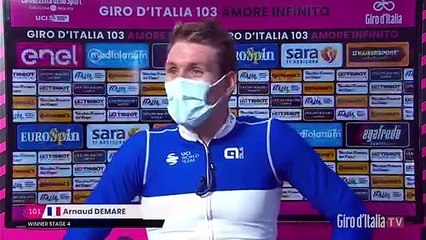 Tour d'Italie 2020 - Arnaud Démare vainqueur de la 4e étape : "J'ai eu l'impression de faire deux ou trois"