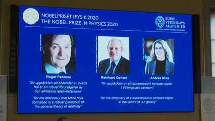 노벨 물리학상에 '블랙홀 연구' 영국 펜로즈 등 3명 / YTN