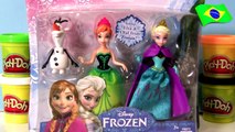 Massinha Play Doh Frozen Sisters Com Olaf Boneco de Neve Disney Frozen Completo em Portugues