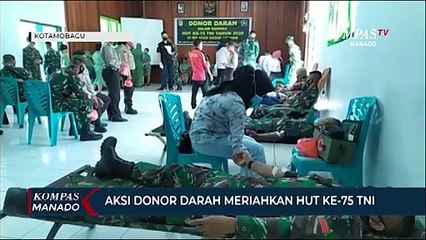Aksi Donor Darah Meriahkan Hut Ke-75 TNI