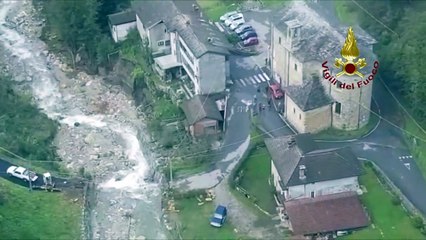 Maltempo nel Nord Italia, sorvolo sulla Valsesia (Vercelli) - (06.10.20)