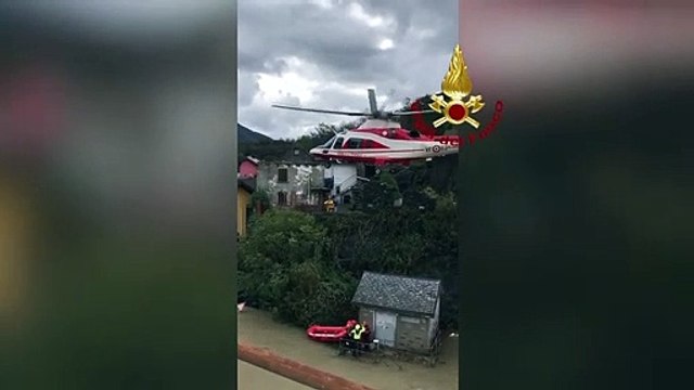 Maltempo nel Nord Italia, soccorsi a Ornavasso (06.10.20)