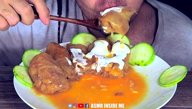 ASMR STUFFED CABBAGE ROLLS | EATING SOUND (NO TALKING) MUKBANG