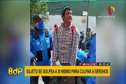 Miraflores: sujeto se golpea al ser detenido para culpar a serenos