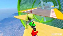 تحدي الرجل العنكبوت على جسر الحلوى Challenge spiderman on candy bridge GTA 5 Mods fun for kids tv by iram