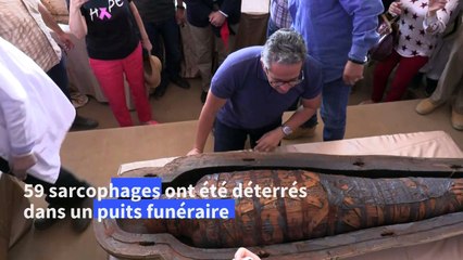 Egypte: 59 sarcophages intacts découverts, et ce n'est qu'"un début"
