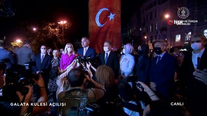 Galata Kulesi görsel şölen ve konserlerle ziyaretçilere açıldı