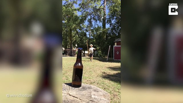 Ouvrir une bouteille de bière d'une façon géniale...