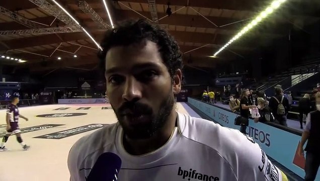 le capitaine du PAUC Nicolas Claire après la victoire à Istres