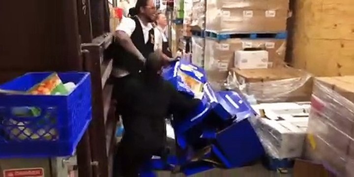 Lad messing around and jumping onto on things at work VID ID - VIDID