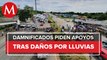 Con bloqueos carreteros, damnificados exigen apoyo tras daños por lluvias en Tabasco