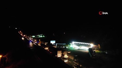 Bolu Dağı Tünelinin kapatılması sonrası D-100 karayolunda trafik yoğunluğu