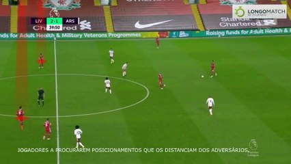 LIV x ARS - Distância colegas e adversários