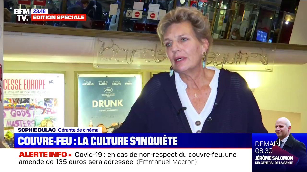 Couvre-feu: pour cette gérante d'un cinéma, "ce n'est pas une bonne nouvelle, mais ce n'est pas une catastrophe non plus"