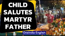 Kashmir terror attack: Child salutes martyr father | Oneindia News