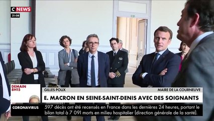 Le président de la République a été interpellé lors d’un déplacement en Seine-Saint-Denis, ce mardi 7 avril, sur le manque de masques de protection