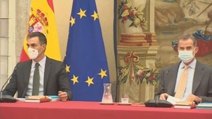 Felipe VI y Pedro Sánchez, juntos antes de su visita a Barcelona