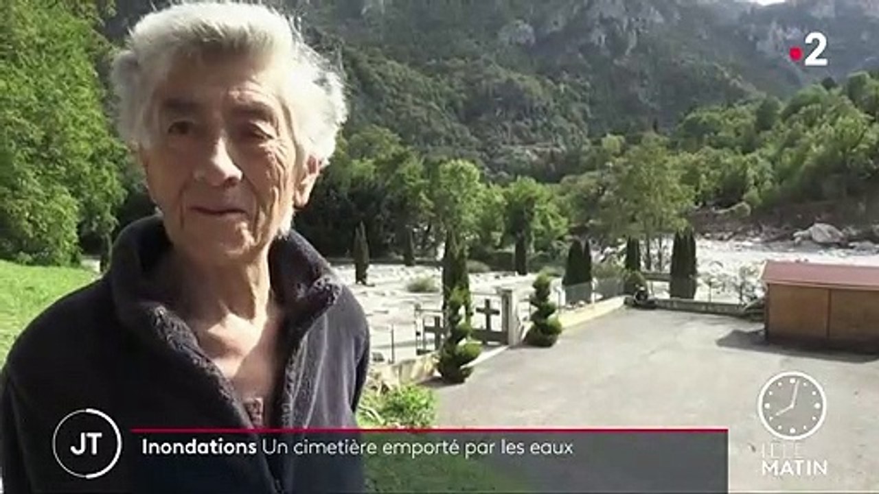 Tempête Alex : "Je n'ai jamais vu ça de ma vie", témoigne une habitante des Alpes-Maritimes, après qu'un cimetière a été emporté par les eaux