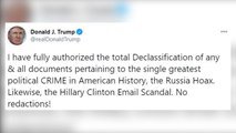 Trump autoriza desclasificar documentos relacionados con la interferencia rusa