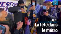 « Liberté pour les bistrots » : à Paris, des gérants de bars font la fête dans le métro