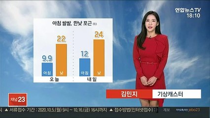 [날씨] 퇴근길 쌀쌀, 일교차 유의…해안가 강풍·너울