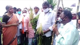 Central Minister Nirmala Sitharaman Meet Farmers At Vijayawada | E3 Media