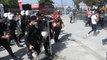 Harem'de eylem yapan minibüsçülere polis müdahalesi