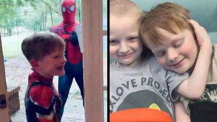 Spider-Man Surprises Little Superhero Amidst Family's Medical Struggles