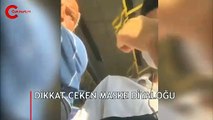 Toplu ulaşımda dikkat çeken maske uyarısı