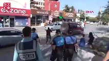 Maske denetimi yapan polisi görünce kaçtı