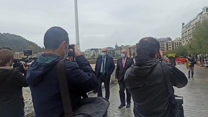 Protestas por la visita de Arriola a las obras del Metro en La Concha
