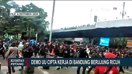 Demo Tolak UU Cipta Kerja Berujung Ricuh, Polisi Tangkap 9 Pendemo