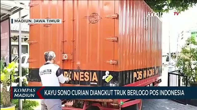 Kayu Sono Curian Diangkut Truk Berlogo Pos Indonesia