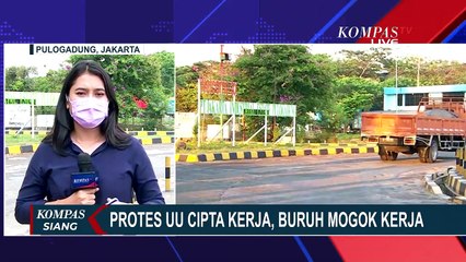 Buruh Pulogadung Mogok Kerja Protes UU Cipta Kerja