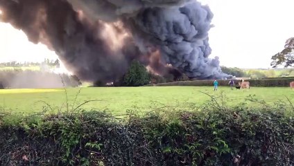 NI firefighters battling enormous blaze at egg factory outside Lisnaskea