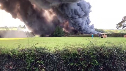 Download Video: NI firefighters battling enormous blaze at egg factory outside Lisnaskea