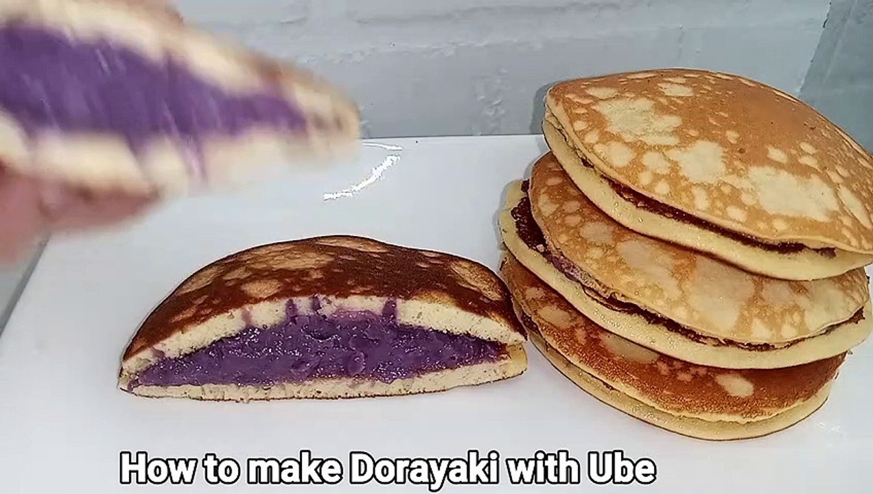 DORAYAKI WITH UBE FILLING | Japanese Pancake | How to make Dorayaki w/ Ube | Taste Buds PH