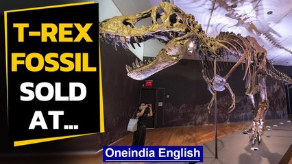 T-Rex fossil sold at unbelievable price at Christie's | Oneindia News