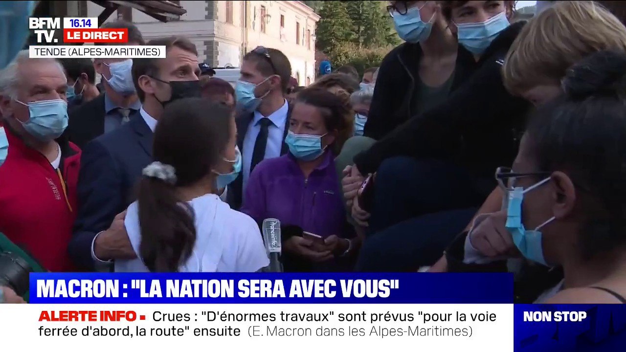 Crues dans les Alpes-Maritimes: Emmanuel Macron annonce l'ouverture d'un accès depuis l'Italie "dans les prochaines heures"
