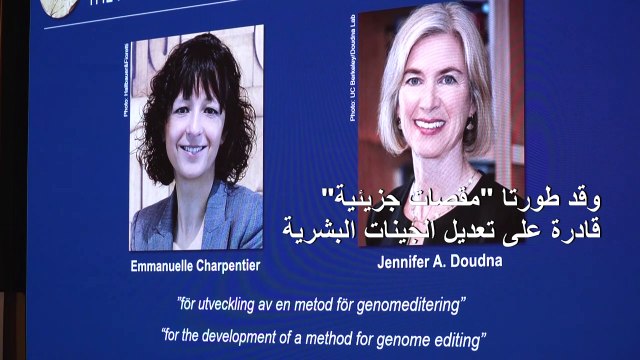 نوبل الكيمياء لفرنسية وأميركية طورتا مقصات جزيئية تعدّل الجينات البشرية