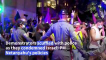 Anti-government protesters gather in Tel Aviv despite restrictions