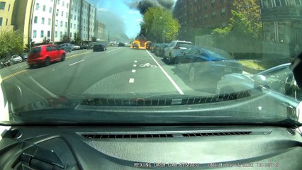 Sudden Car Fire Spreads Rapidly