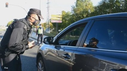 Importante despliegue policial en el primer día de confinamiento en Palencia